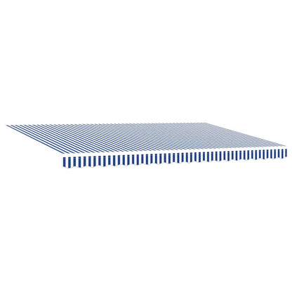 vidaXL Retractable Awning Blue and White 450 x 300 cm 5