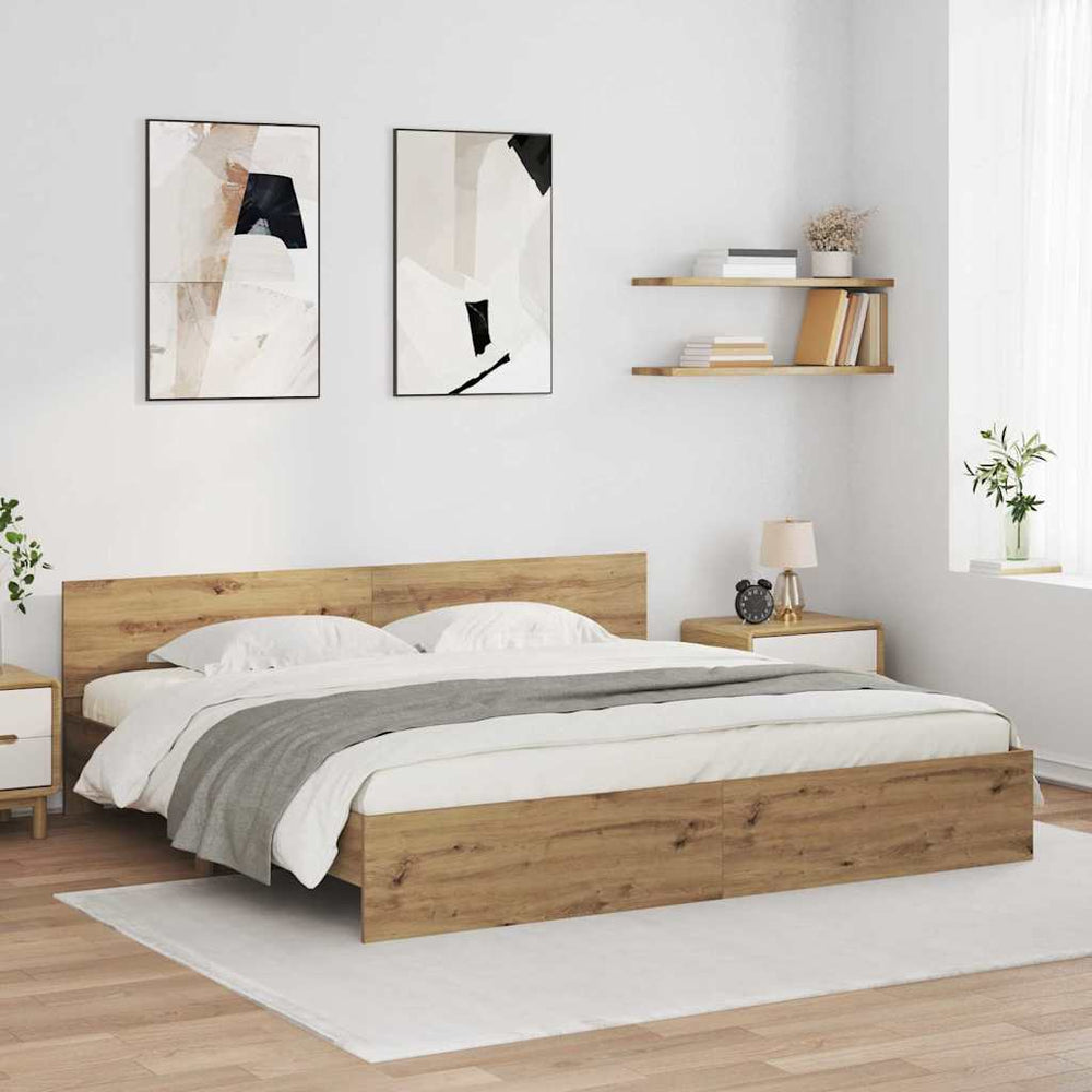 vidaXL Bed Frame with LED without Mattress 180x200 cm