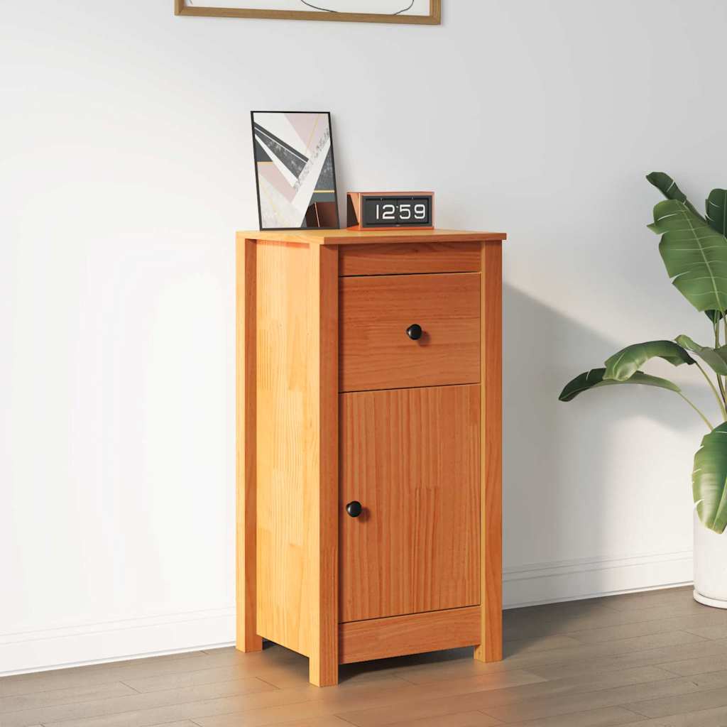 Sideboard 70x35x80 cm Solid Wood Pine Wax brown Bedside cabinet