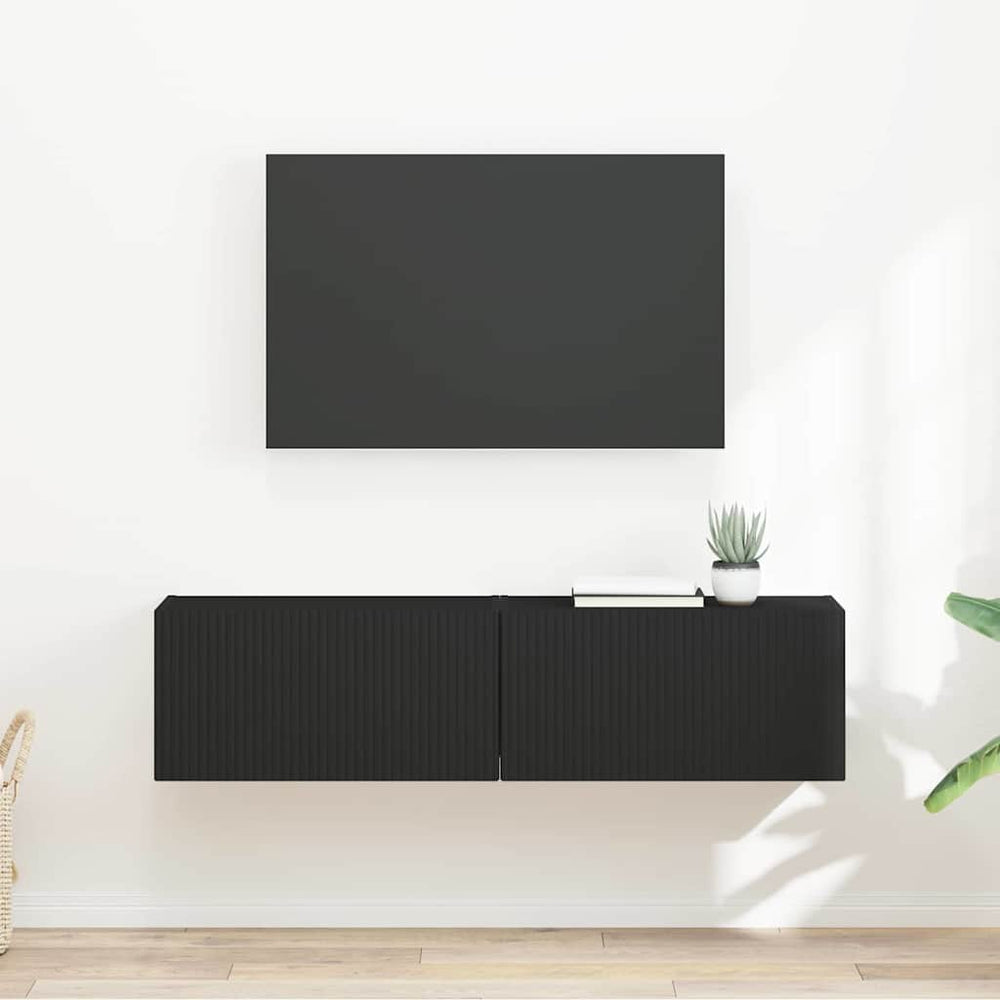 vidaXL TV Wall Cabinet Engineered Wood 2 pcs 60 x 31 x 29.5 cm