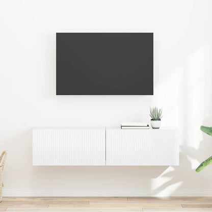 TV Wall Cabinet Engineered Wood 2 pcs 60 x 31 x 29.5 cm High gloss white