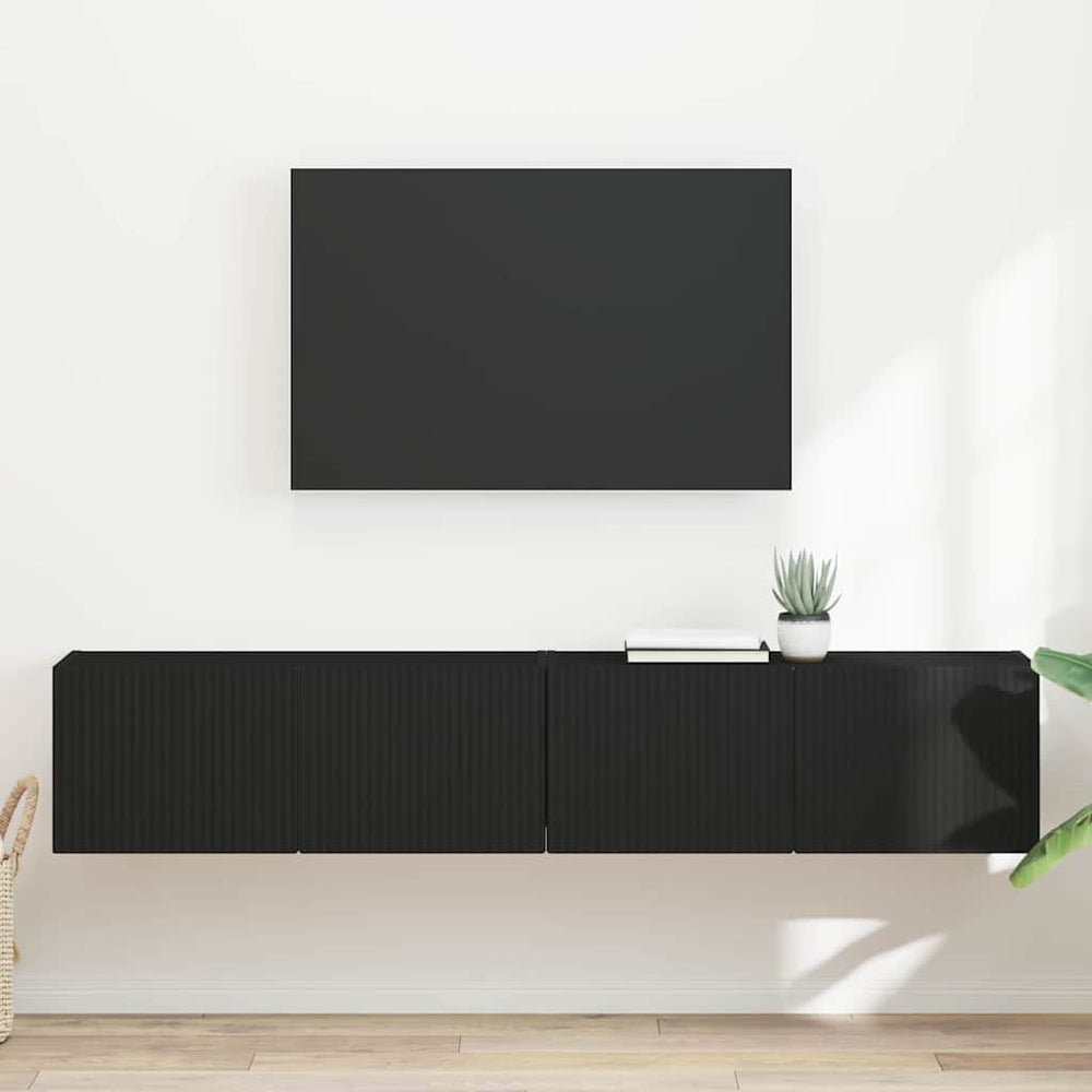 vidaXL TV Wall Cabinet Engineered Wood 2 pcs 78.5 x 31 x 29.5 cm
