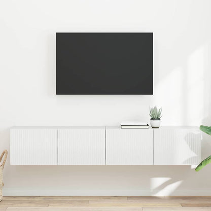 TV Wall Cabinet Engineered Wood 2 pcs 78.5 x 31 x 29.5 cm High gloss white