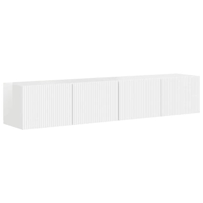 TV Wall Cabinet Engineered Wood 2 pcs 78.5 x 31 x 29.5 cm High gloss white