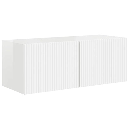 TV Wall Cabinet Engineered Wood 2 pcs 78.5 x 31 x 29.5 cm High gloss white