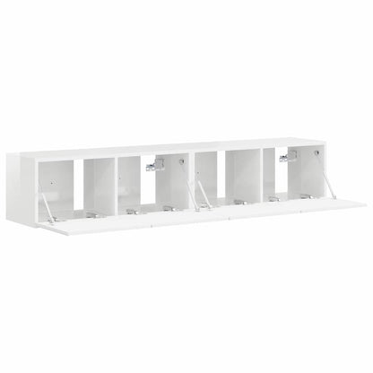 TV Wall Cabinet Engineered Wood 2 pcs 78.5 x 31 x 29.5 cm High gloss white