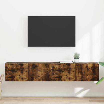 TV Wall Cabinet Engineered Wood 2 pcs 78.5 x 31 x 29.5 cm Smoked oak