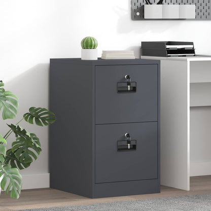 File Cabinet Cold-Rolled Steel Width 44 cm Anthracite 74.5 cm
