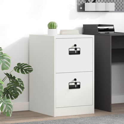 File Cabinet Cold-Rolled Steel Width 44 cm White 74.5 cm