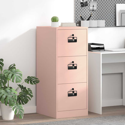 File Cabinet Cold-Rolled Steel Width 44 cm Pink 106.5 cm