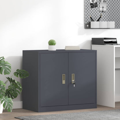 Storage Cabinet Steel Width 80 cm Anthracite 70 cm