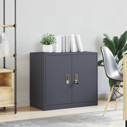 Storage Cabinet Steel Width 80 cm Anthracite 70 cm