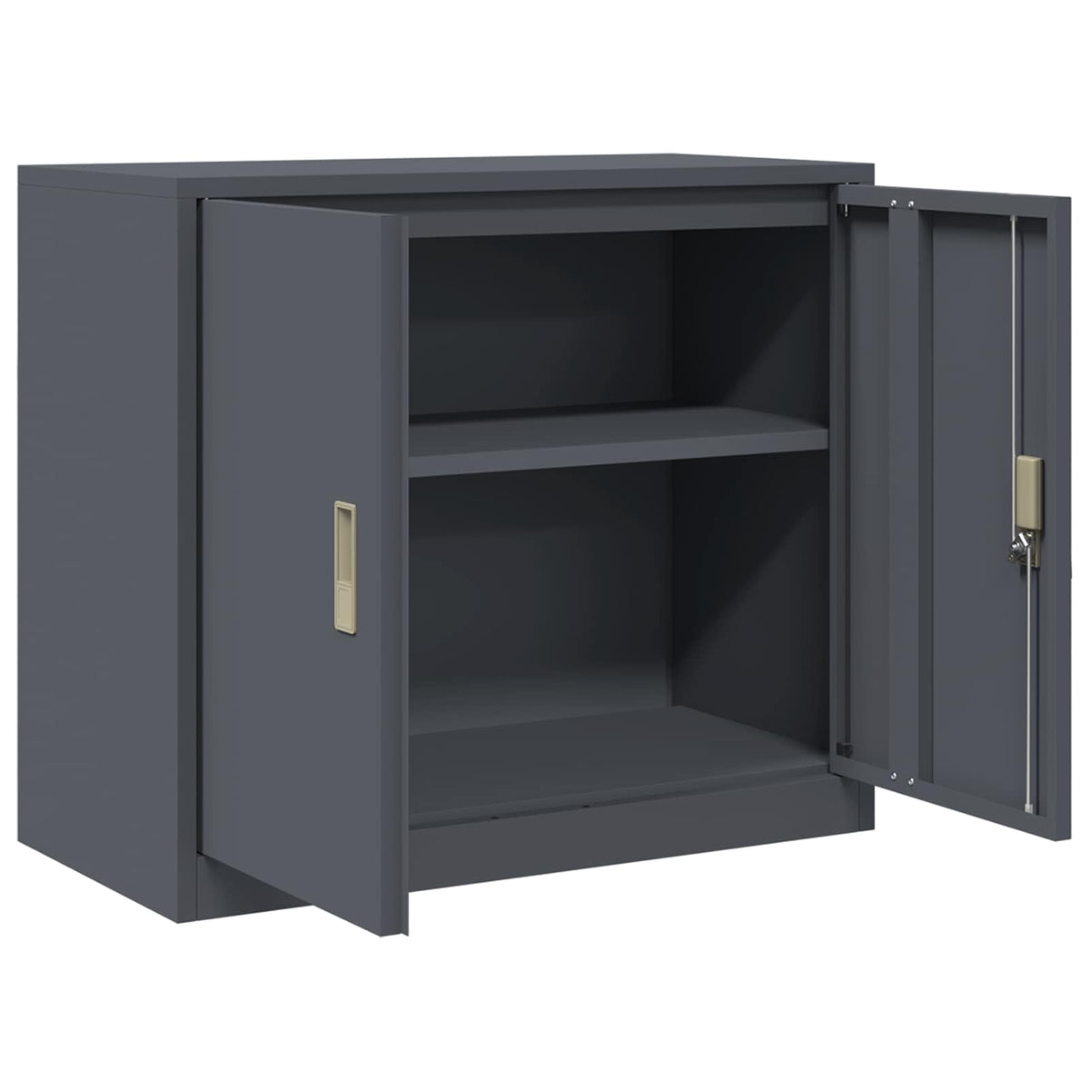 Storage Cabinet Steel Width 80 cm Anthracite 70 cm