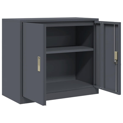 Storage Cabinet Steel Width 80 cm Anthracite 70 cm