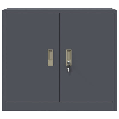 Storage Cabinet Steel Width 80 cm Anthracite 70 cm