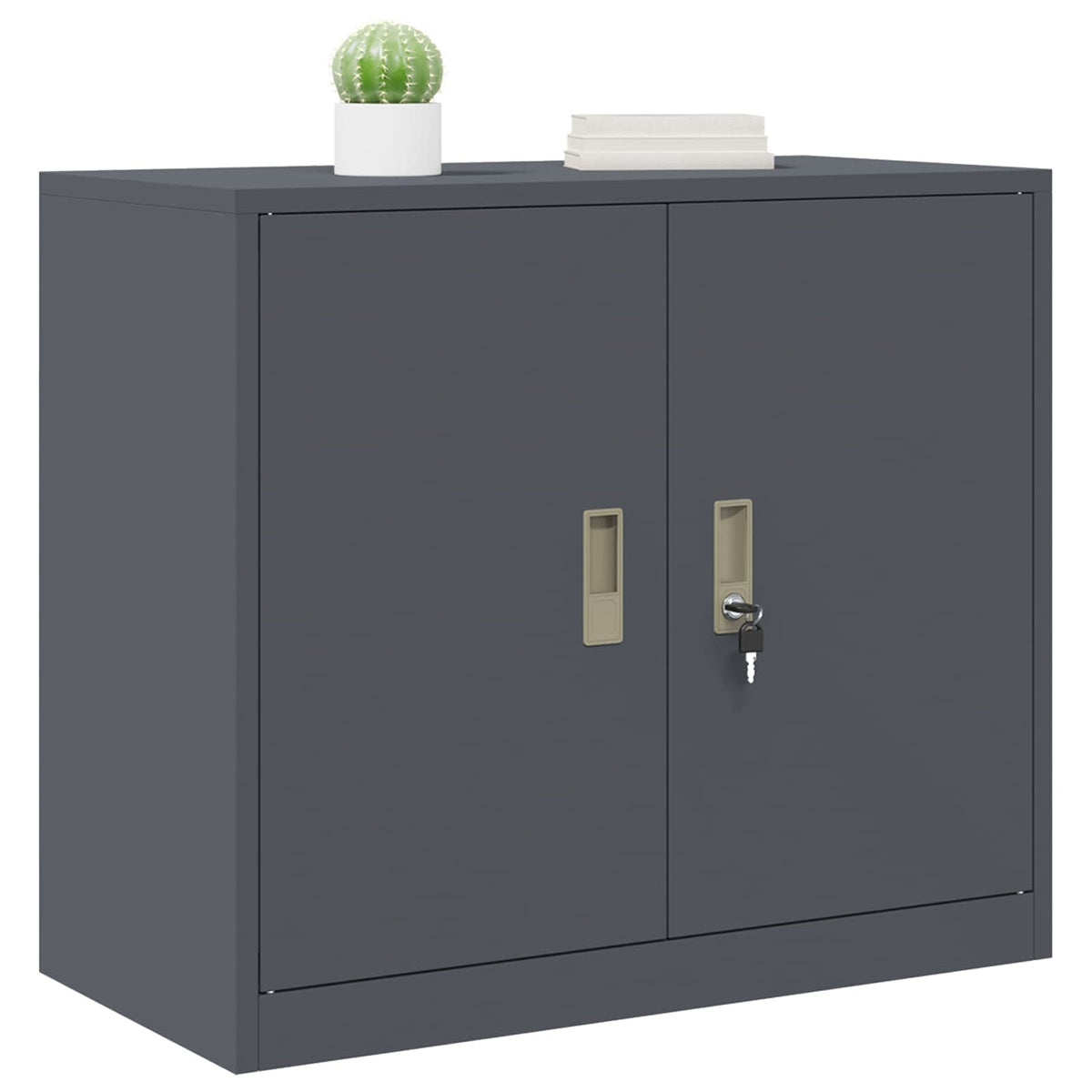 Storage Cabinet Steel Width 80 cm Anthracite 70 cm