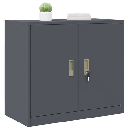 Storage Cabinet Steel Width 80 cm Anthracite 70 cm
