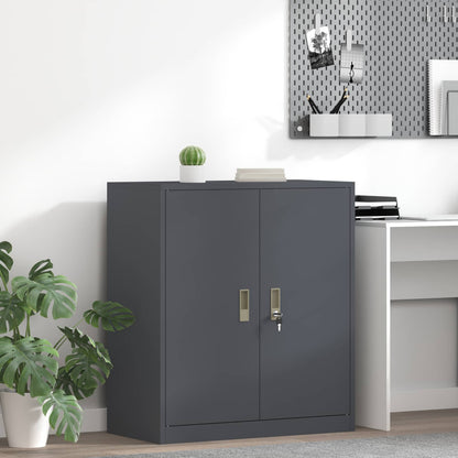 Storage Cabinet Steel Width 80 cm Anthracite 90 cm