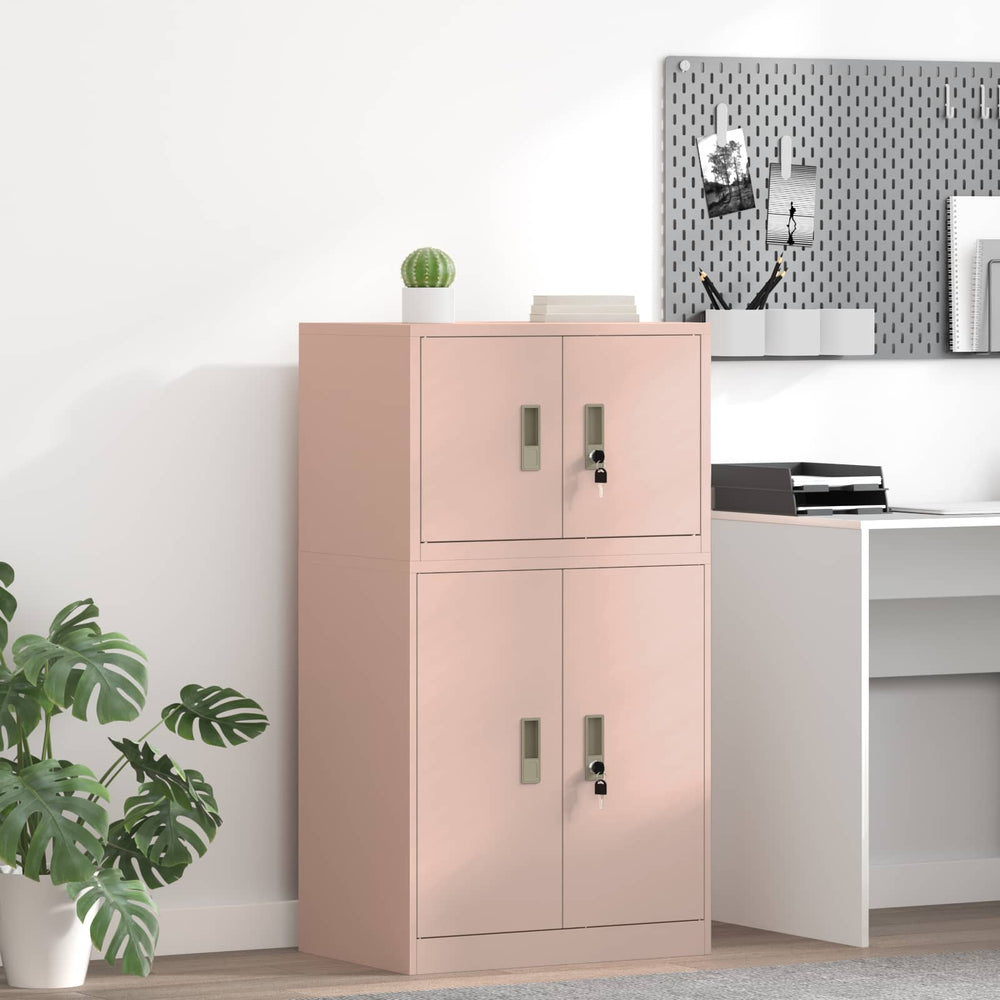 vidaXL Storage Cabinet Steel Width 60 cm Pink