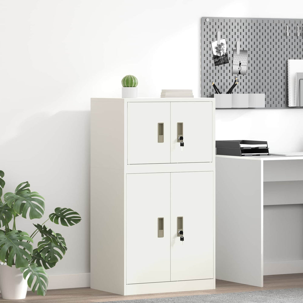 vidaXL Storage Cabinet Steel Width 60 cm White