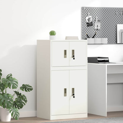 Storage Cabinet Steel Width 60 cm White 40 cm