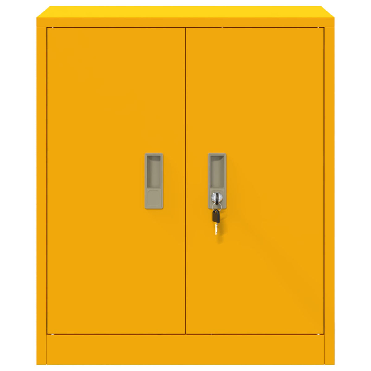 Storage Cabinet Steel Width 60 cm Mustard Yellow 70 cm