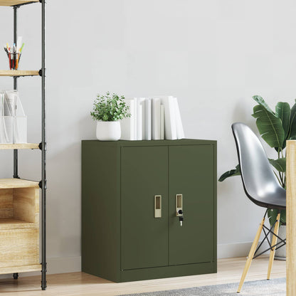 Storage Cabinet Steel Width 60 cm Olive Green 70 cm