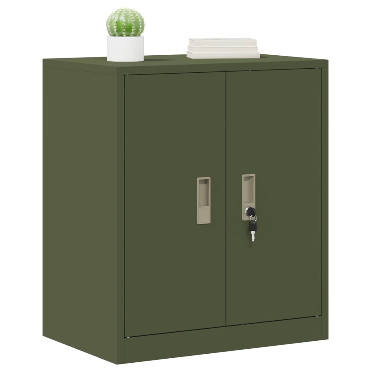 Storage Cabinet Steel Width 60 cm Olive Green 70 cm