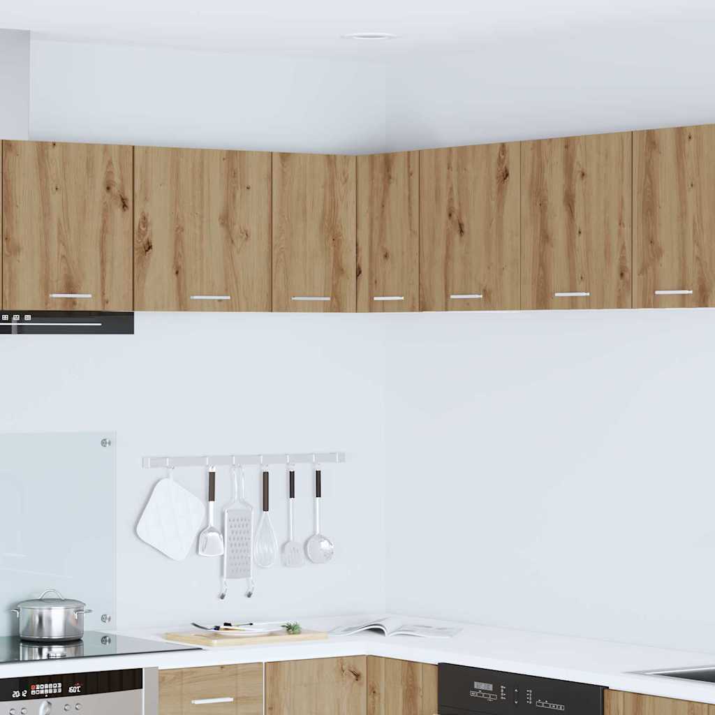 Hanging Glass Cabinet "Lyon" 40x31x60 cm Artisan Oak 1x hanging corner cabinet 57 cm wide 40 cm high