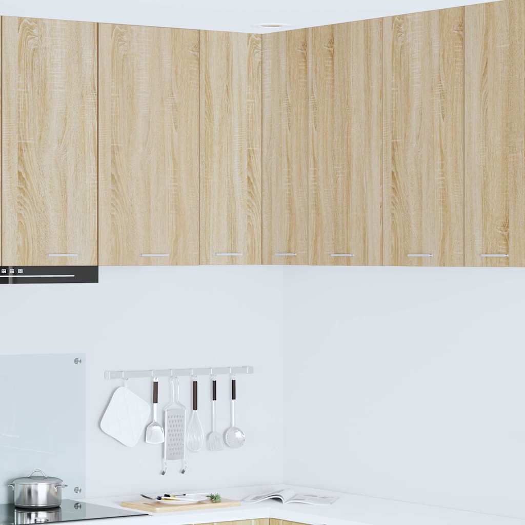 Hanging Glass Cabinet "Lyon" 40x31x60 cm Sonoma Oak 1x hanging corner cabinet 57 cm wide 80 cm high