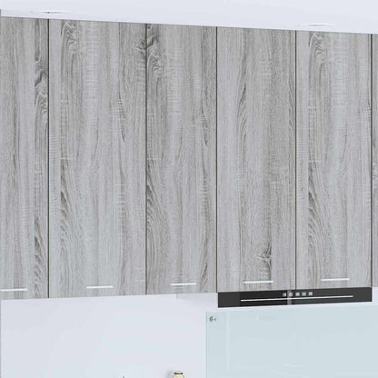 Kitchen Base Cabinet "Lyon" Engineered Wood Grey Sonoma 1x hanging cabinet (1 door) 30 cm wide 100 cm high