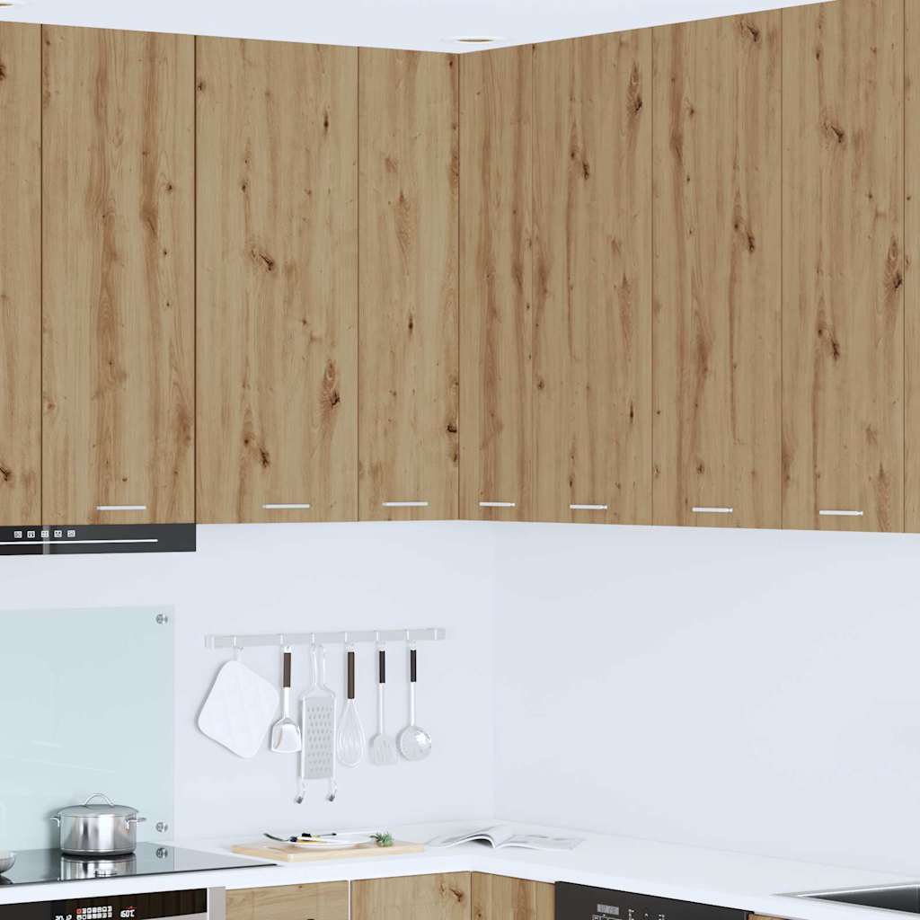 Hanging Glass Cabinet "Lyon" 40x31x60 cm Artisan Oak 1x hanging corner cabinet 57 cm wide 100 cm high