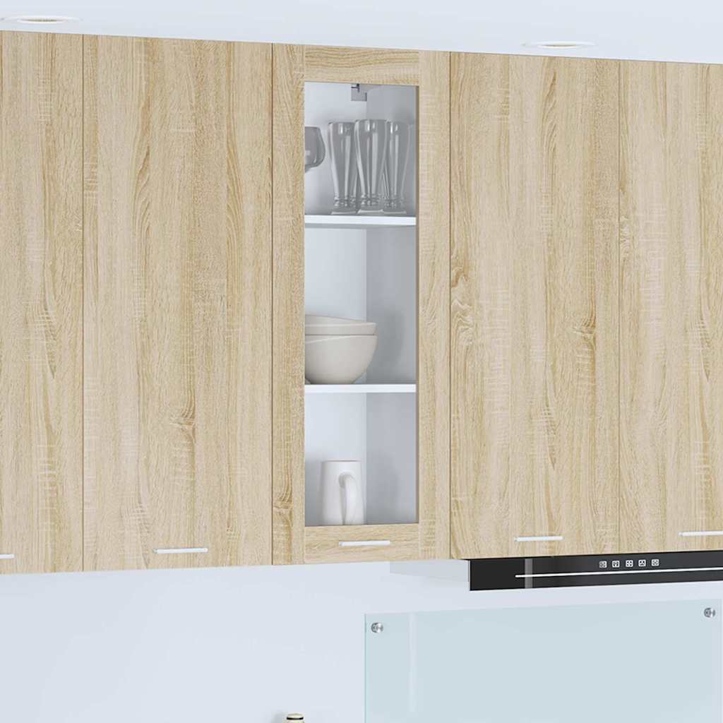 Hanging Glass Cabinet "Lyon" 40x31x60 cm Sonoma Oak 1x hanging glass cabinet (1 door) 40 cm wide 100 cm high