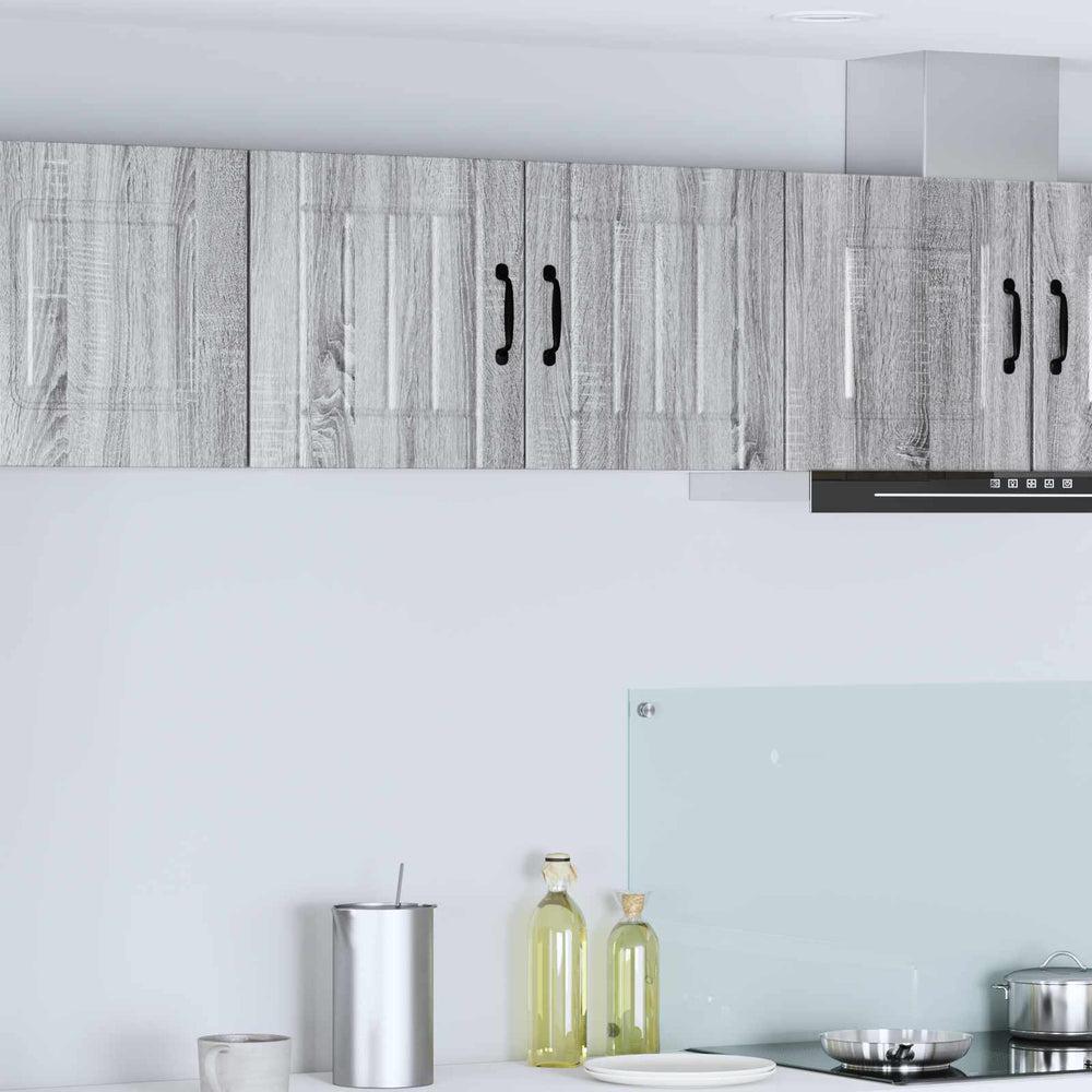 vidaXL Kitchen Wall Cabinet "Lucca" Engineered Wood Grey Sonoma