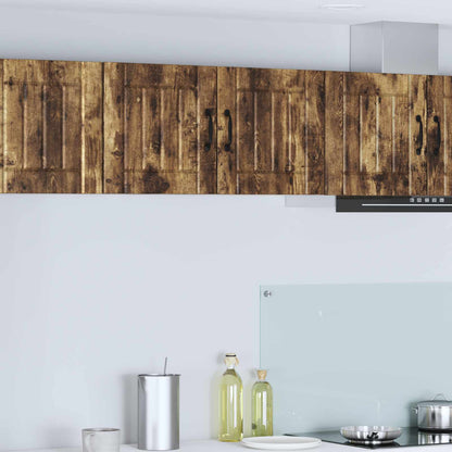 Kitchen Wall Cabinet "Lucca" Engineered Wood Smoked Oak 1x wall cabinet (2 doors) 80 cm wide 40 cm high