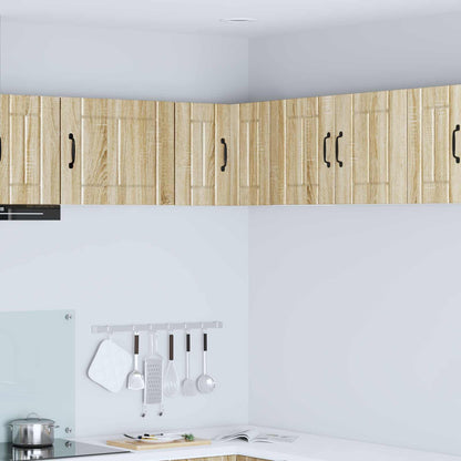 Kitchen Wall Cabinet "Lucca" Engineered Wood Sonoma Oak 1x wall corner cabinet 57 cm wide 40 cm high