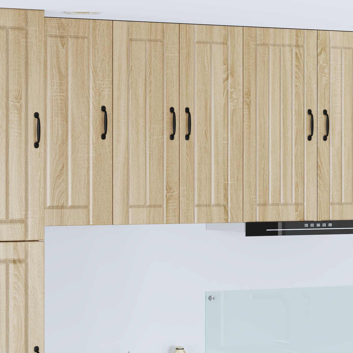Kitchen Wall Cabinet "Lucca" Engineered Wood Sonoma Oak 1x wall cabinet (2 doors) 60 cm wide 80 cm high