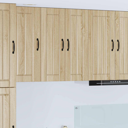 Kitchen Wall Cabinet "Lucca" Engineered Wood Sonoma Oak 1x wall cabinet (2 doors) 60 cm wide 80 cm high
