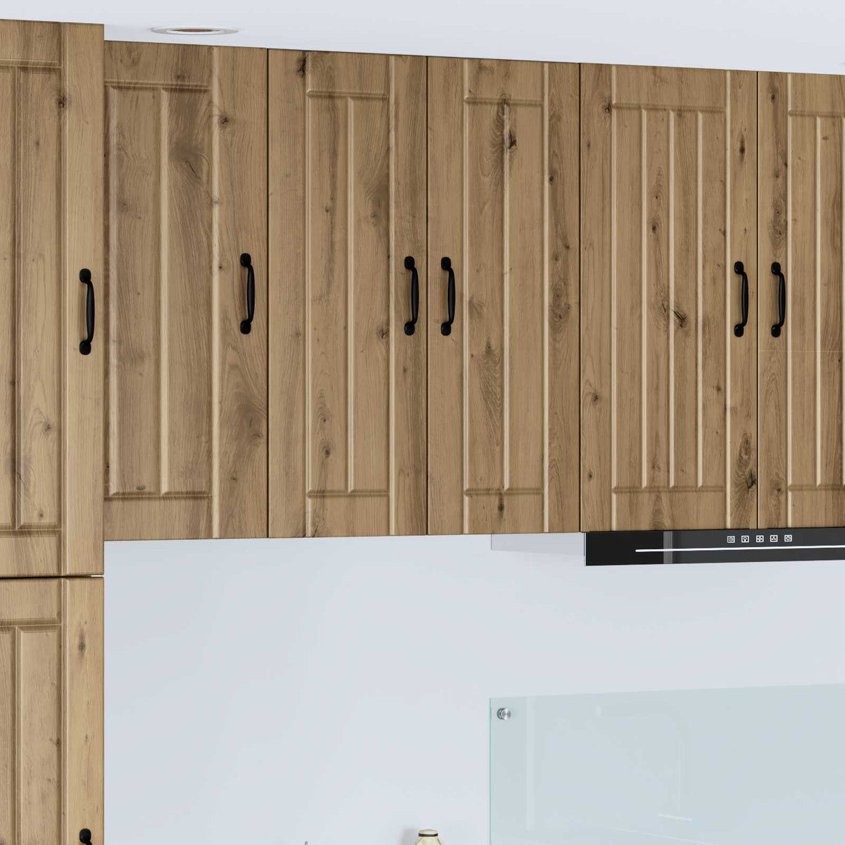 Kitchen Wall Cabinet "Lucca" Engineered Wood Artisan Oak 1x wall cabinet (2 doors) 60 cm wide 80 cm high