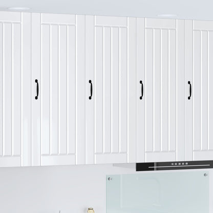 Kitchen Wall Cabinet "Lucca" Engineered Wood High Gloss White 1x wall cabinet (1 door) 40 cm wide 100 cm high