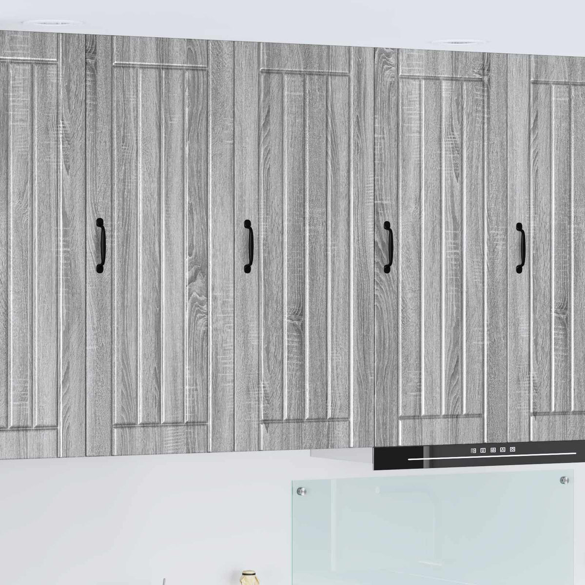 Kitchen Wall Cabinet "Lucca" Engineered Wood Grey Sonoma 1x wall cabinet (1 door) 40 cm wide 100 cm high