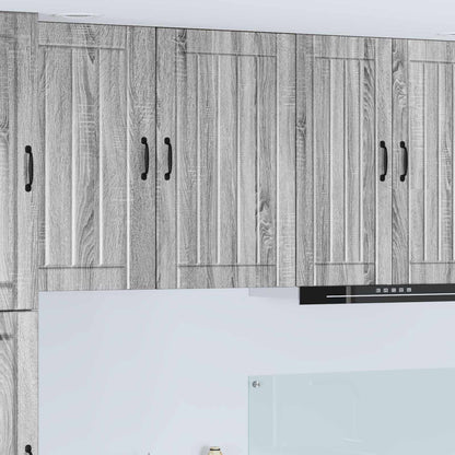 Kitchen Wall Cabinet "Lucca" Engineered Wood Grey Sonoma 1x wall cabinet (1 door) 50 cm wide 100 cm high