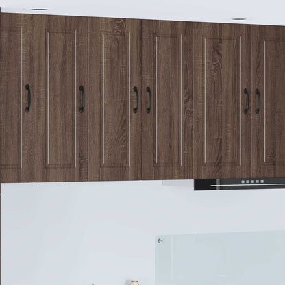 Kitchen Base Cabinet "Porto" Engineered Wood Brown Oak 1x wall cabinet (1 door) 30 cm wide 80 cm high