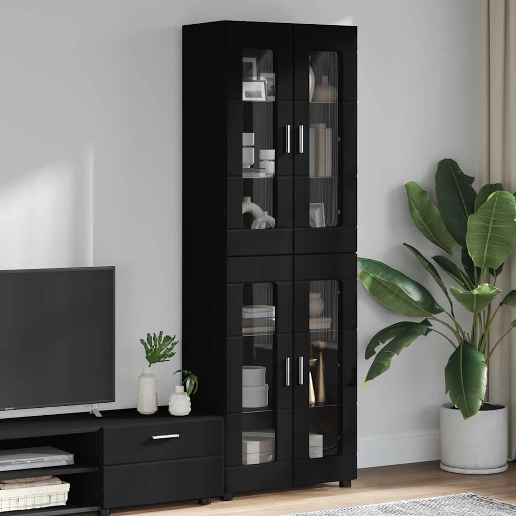 vidaXL TV Cabinet Set FLORIN 3 pcs 150 x 39 x 30 cm Black