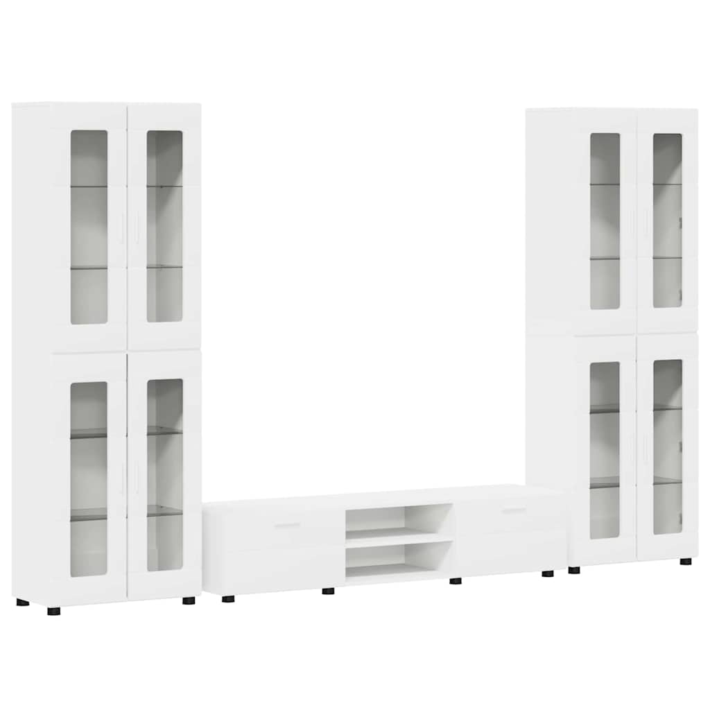 vidaXL TV Cabinet Set FLORIN 3 pcs White Engineered Wood 2