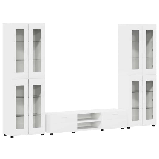 vidaXL TV Cabinet Set FLORIN 3 pcs White Engineered Wood 2