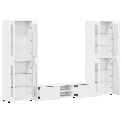 vidaXL TV Cabinet Set FLORIN 3 pcs White Engineered Wood 5