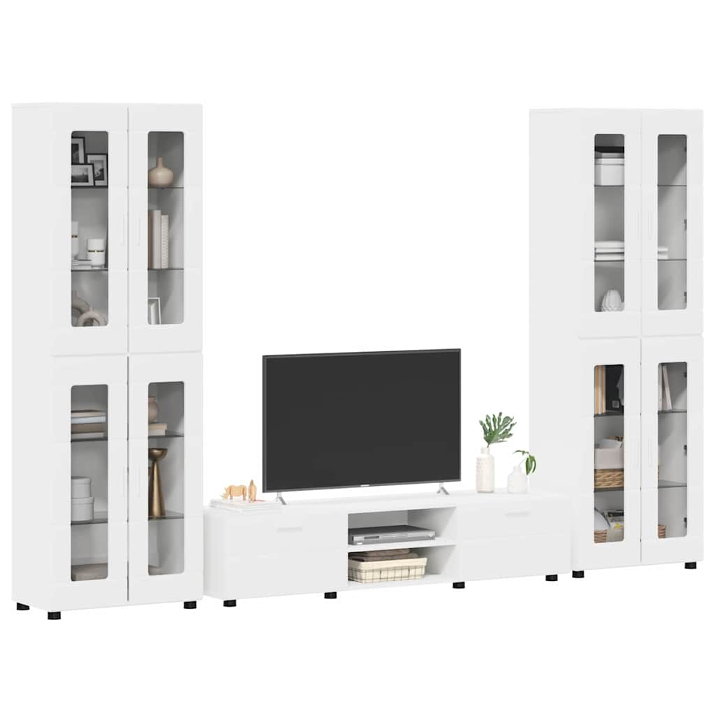 vidaXL TV Cabinet Set FLORIN 3 pcs White Engineered Wood 3
