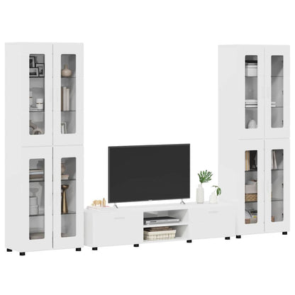 vidaXL TV Cabinet Set FLORIN 3 pcs High Gloss White Engineered Wood 3