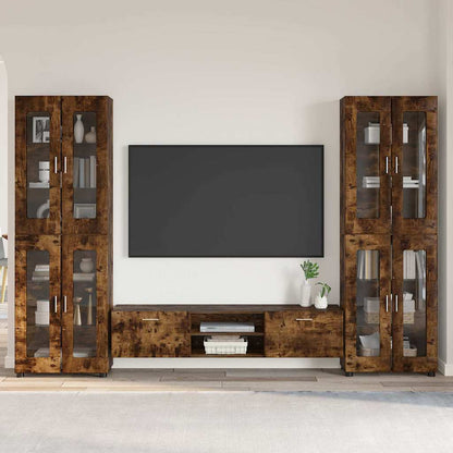 vidaXL TV Cabinet Set FLORIN 3 pcs 150 x 39 x 30 cm Smoked Oak 1